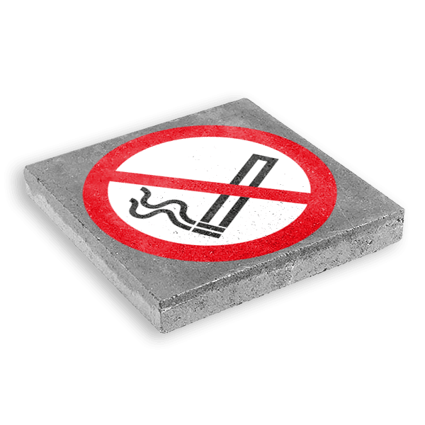 Dalle de sol antidérapante – Interdiction de fumer – 300 x 300 mm