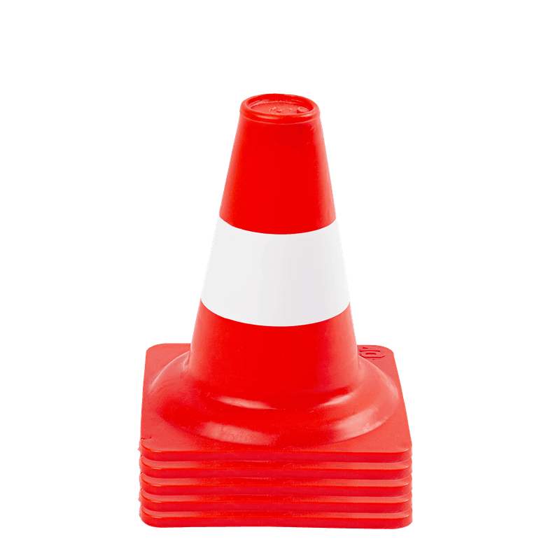Afzetkegel 200mm - oranje/wit - PVC