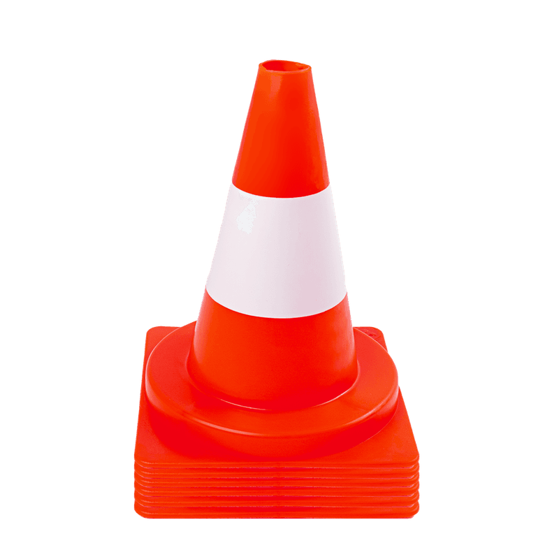 Afzetkegel PVC 300mm - oranje/wit - PVC