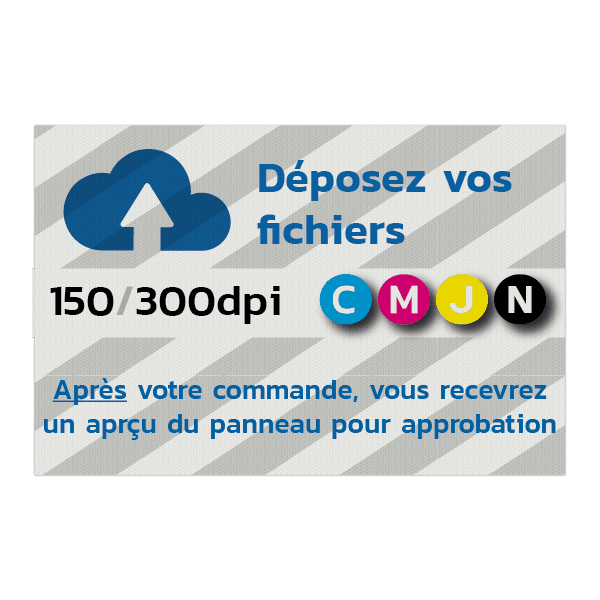 Tableau d'affichage plat - portrait ou paysage réfléchissant avec votre propre impression - tailles A