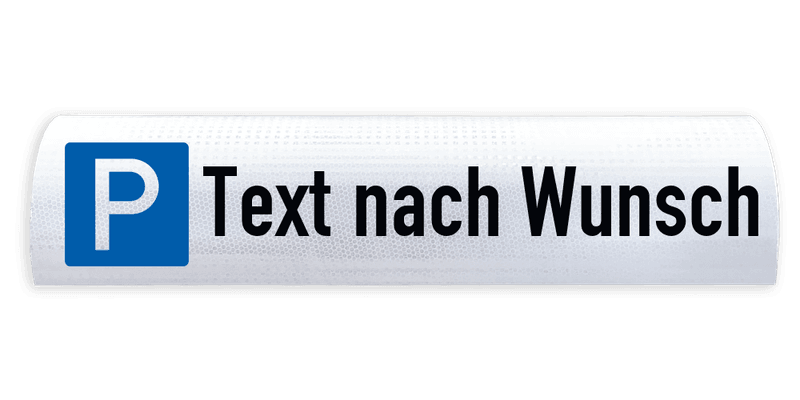 Parkplatzschild für Beton Radanschlag mit Wunschtext - 600mm
