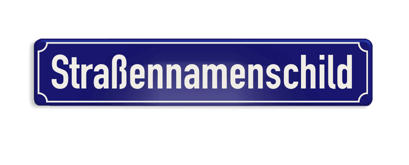 Straßennamenschild 1000x200mm - 1 Zeile