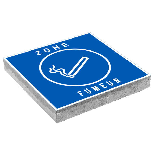 Dalle de signalisation 300 x 300 mm – Indication zone fumeur