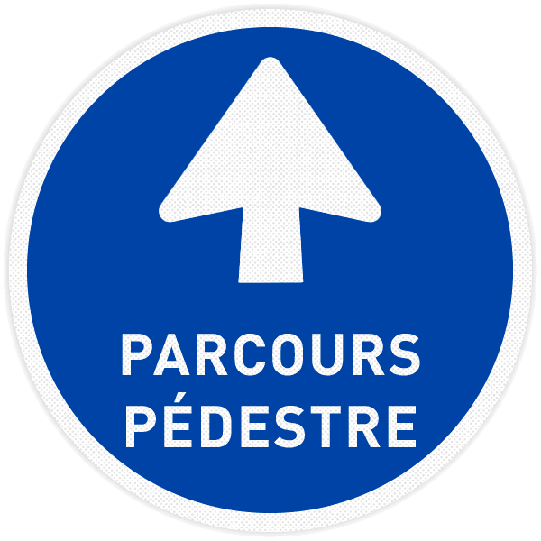 Autocollant de sol personnalisable – Parcours pédestre guidé