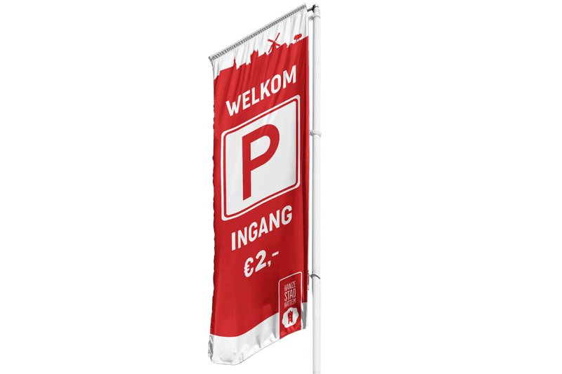 Longlife banier full colour - met open zoom - 1000x3000mm