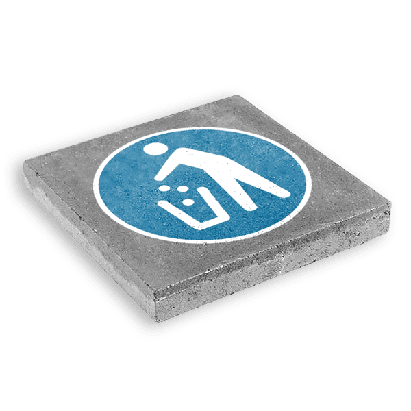Dalle de signalisation - 300x300mm - Utiliser la poubelle