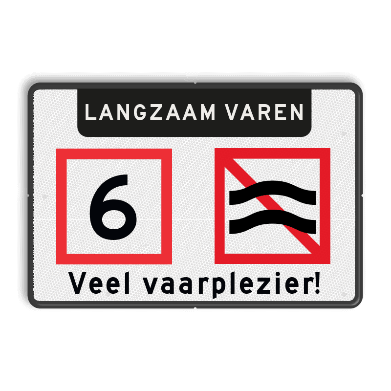 Scheepvaartbord langzaam varen - reflecterend
