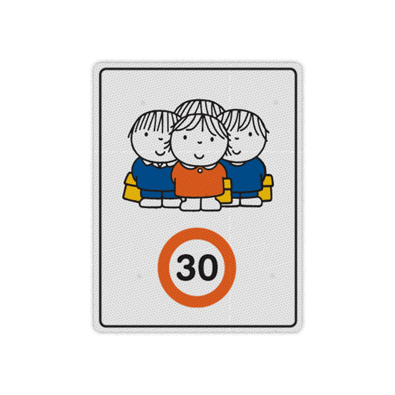 Sticker reflecterend - Dick Bruna snelheid - groepje kinderen