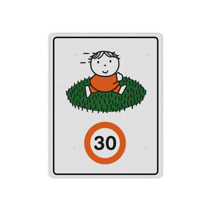 Sticker reflecterend - Dick Bruna snelheid - op de speelplek