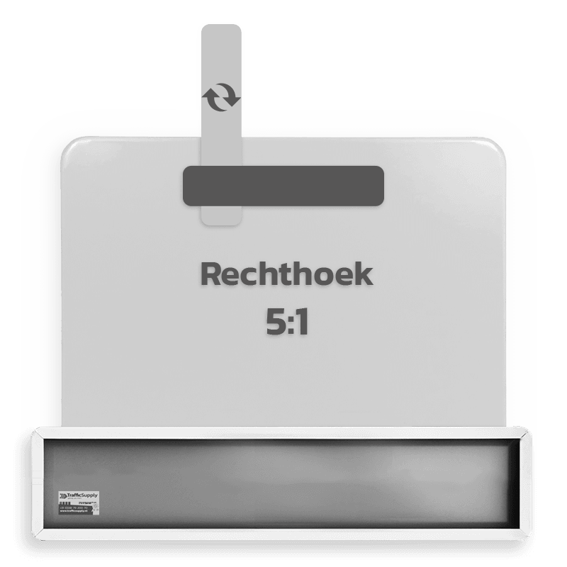 Basisbord omgezette rand - type 5:1 - rechthoek