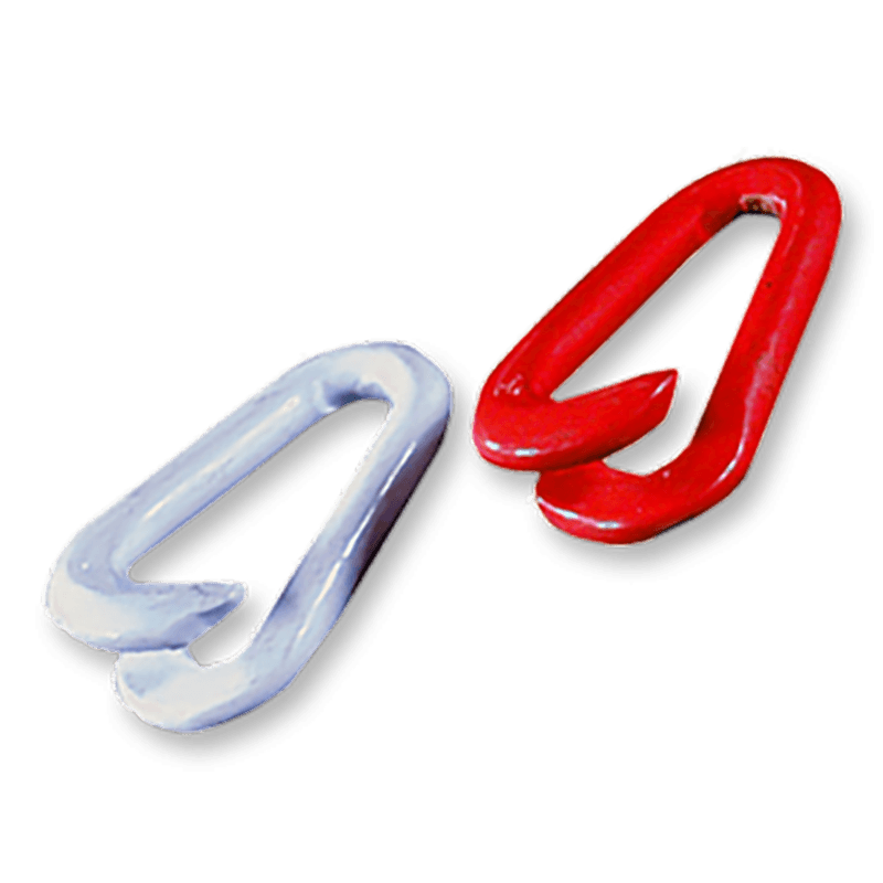 Crochets de verrouillage rouge/blanc pour chaîne de guidage - Lot de 10
