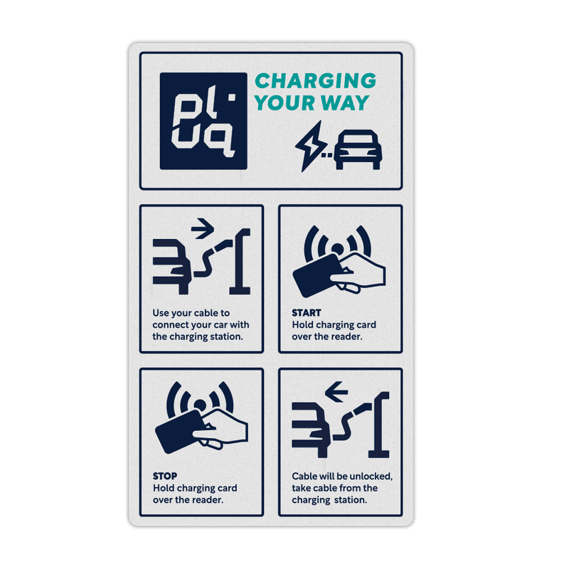 Instructiesticker Pluq - 100x169mm