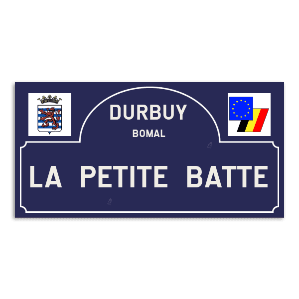 Plaque de rue - Durbuy - Personnalisable