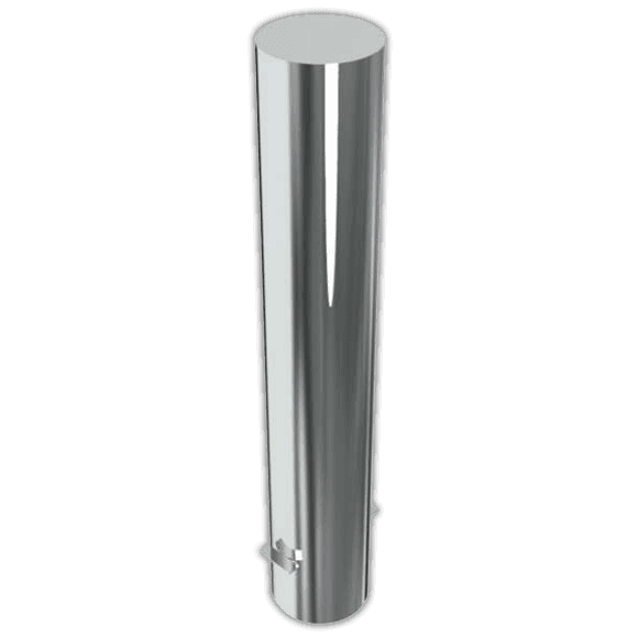 RVS afzetpaal Ø154-204mm - vast of uitneembaar