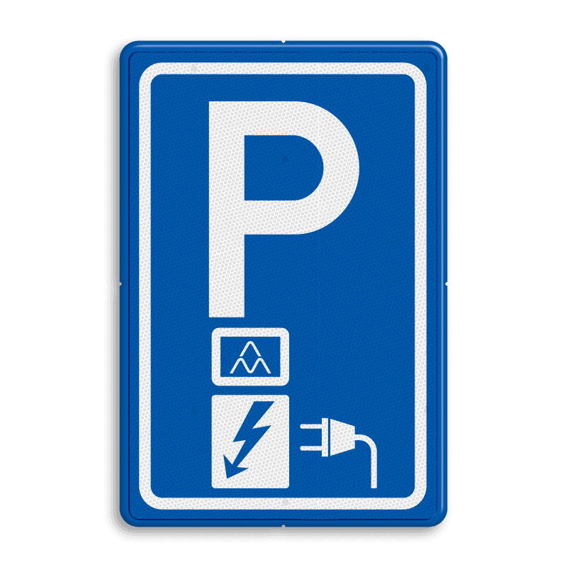 Verkeersbord RVV E08o - oplaadpunt - logo Charge Amps