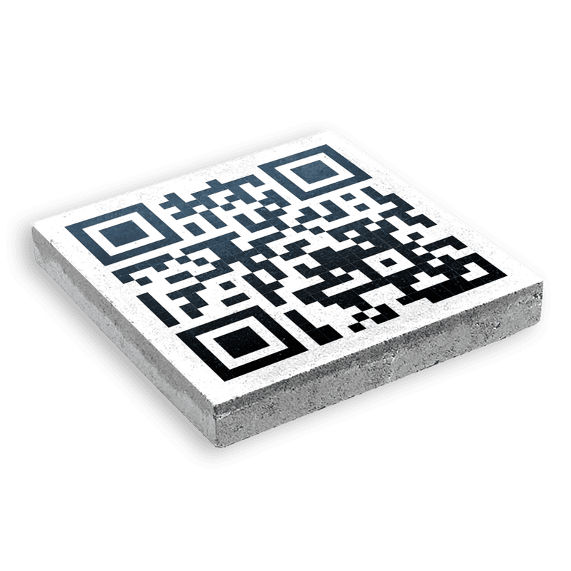 Symbooltegel 300x300mm - opdruk QR code - lever zelf aan