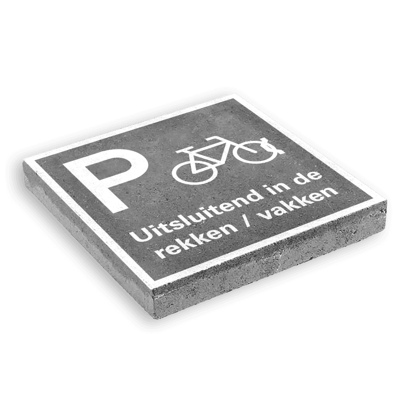 Symbooltegel 300x300mm - Aanduiding fietsen plaatsen in rekken/vakken