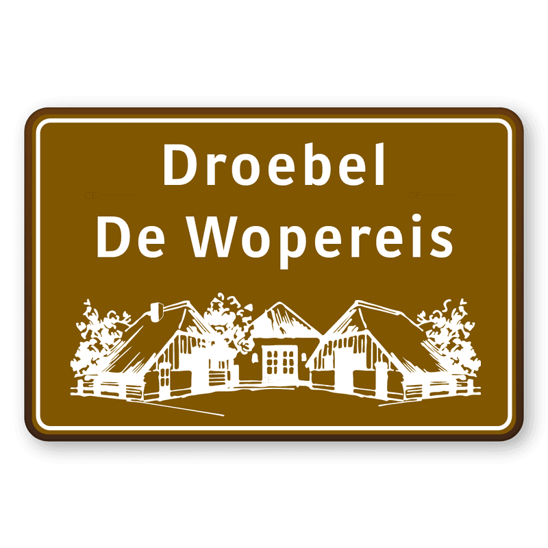 Informatiebord toeristisch object eigen opdruk - reflecterend