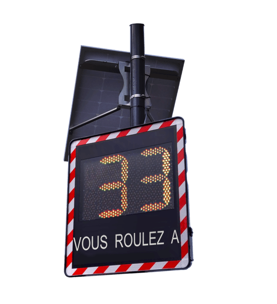 Radar pédagogique I-SAFE TS1 LED avec collecte de données trafic