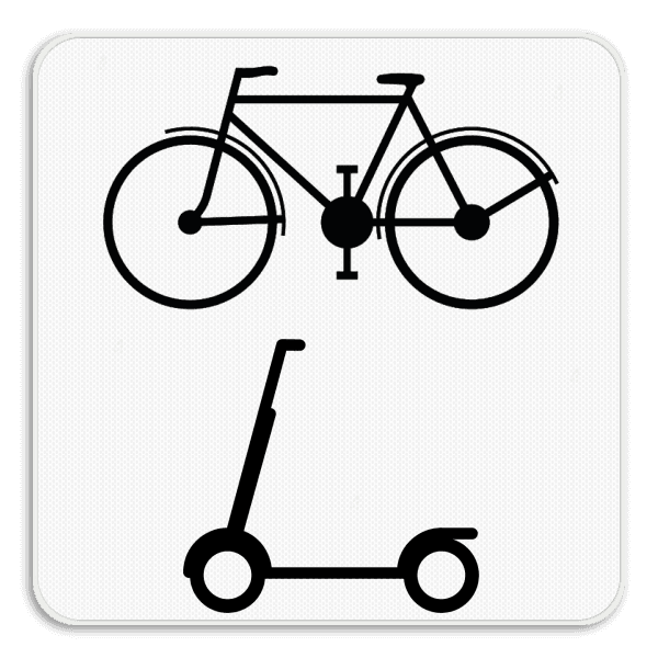 Panneau SB250 - M24 - Réservé aux bicyclettes et trottinettes