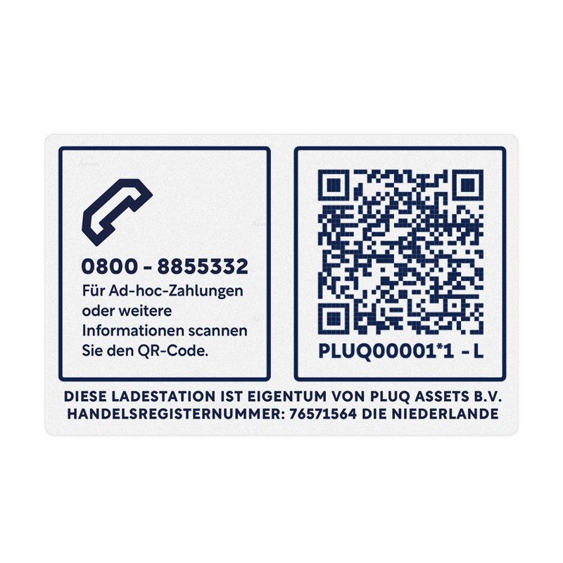 Eigendomssticker Pluq (DE) - 100x65,5mm