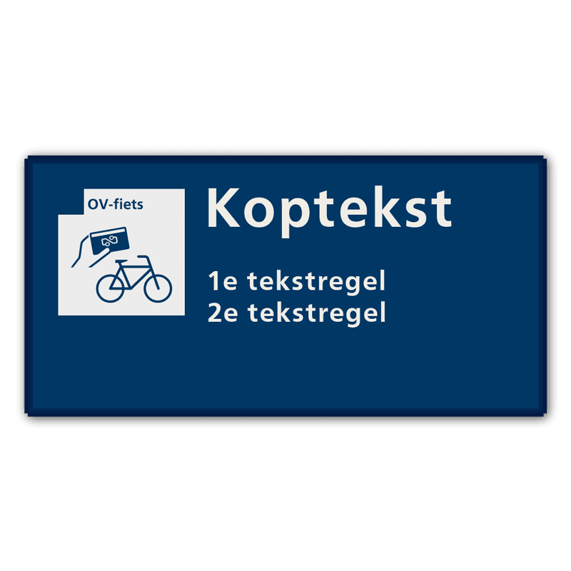 Communicatiebord OV-fiets - 320x160mm Reflecterend
