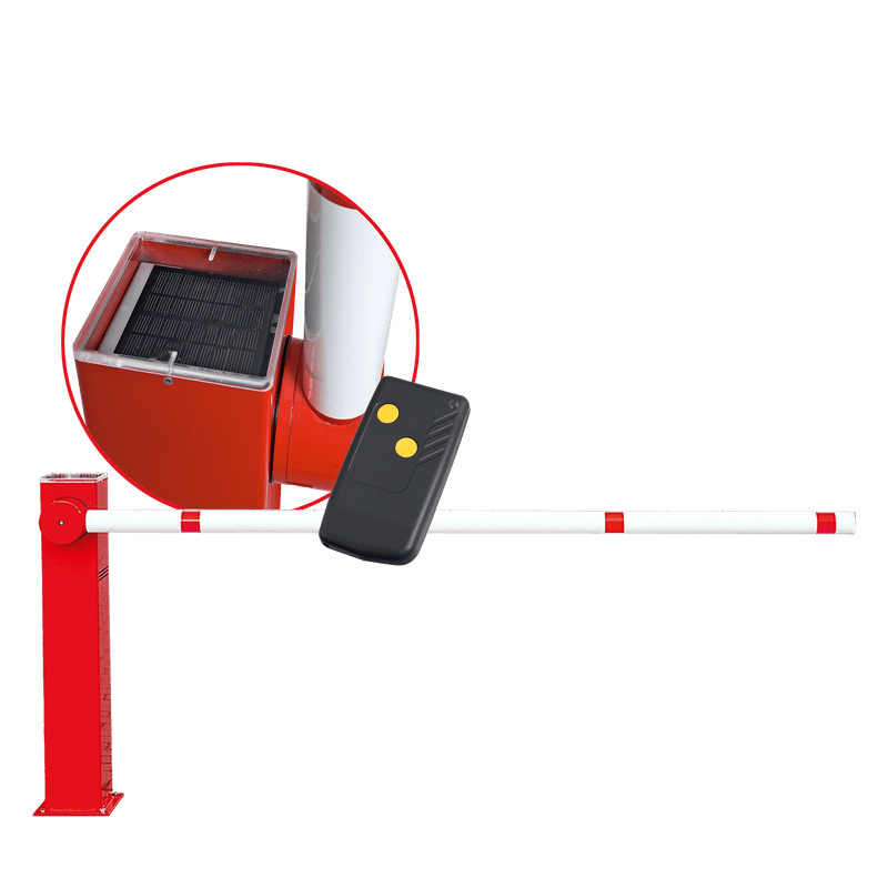 Barrière électrique - 1500-2500mm - avec panneau solaire et télécommande