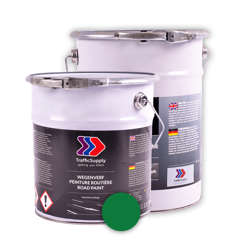 Peinture routière - Seau de 6kg - verte RAL 6024