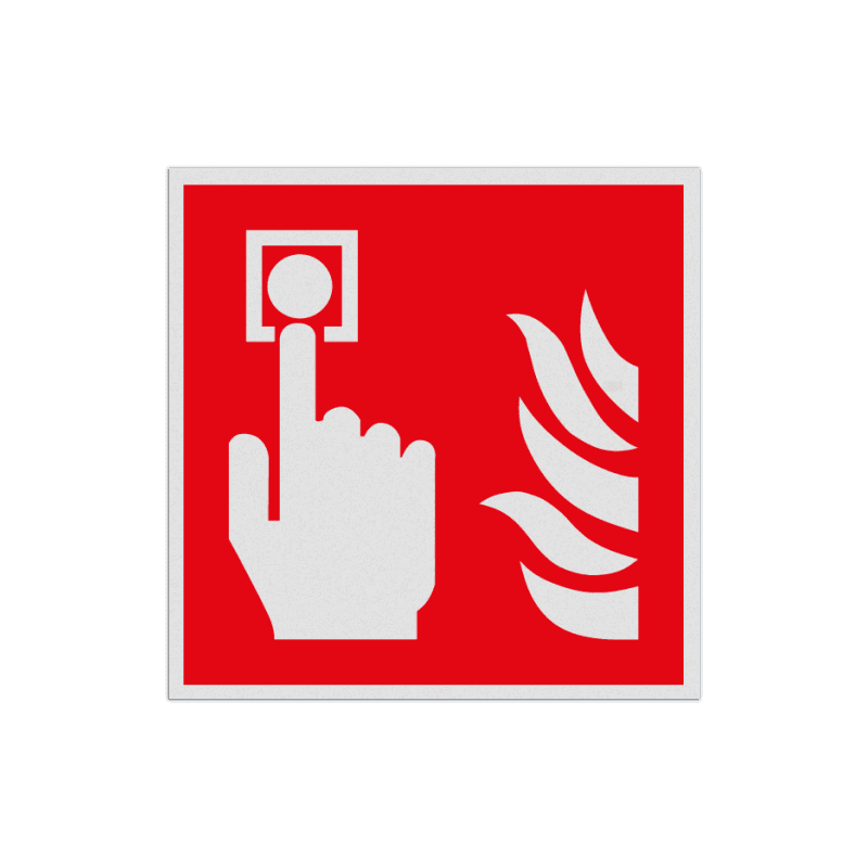 Brand bord met pictogram Brandmelder