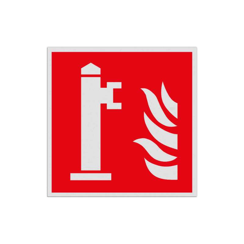 Brand bord met pictogram Hydrant