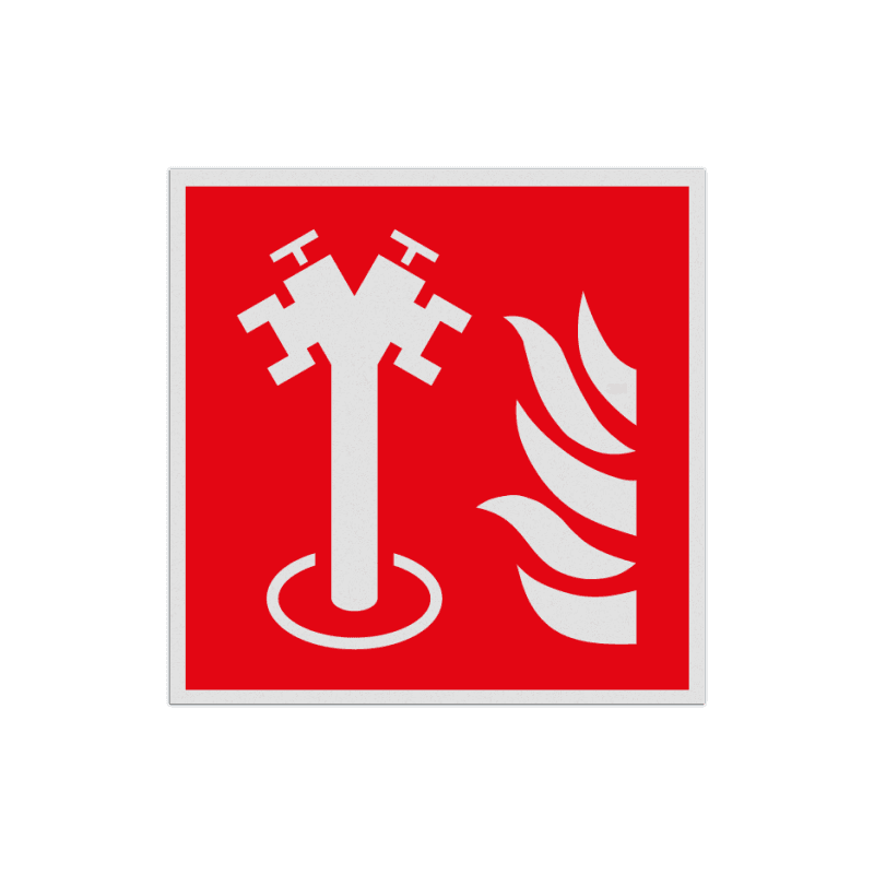 Brand bord met pictogram Ondergrondse brandkraan