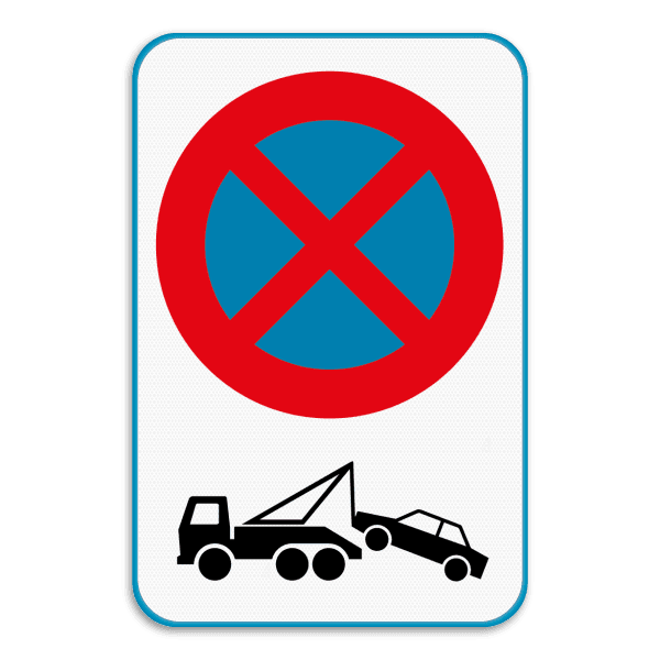 Parkeerverbod E3 met wegsleep pictogram