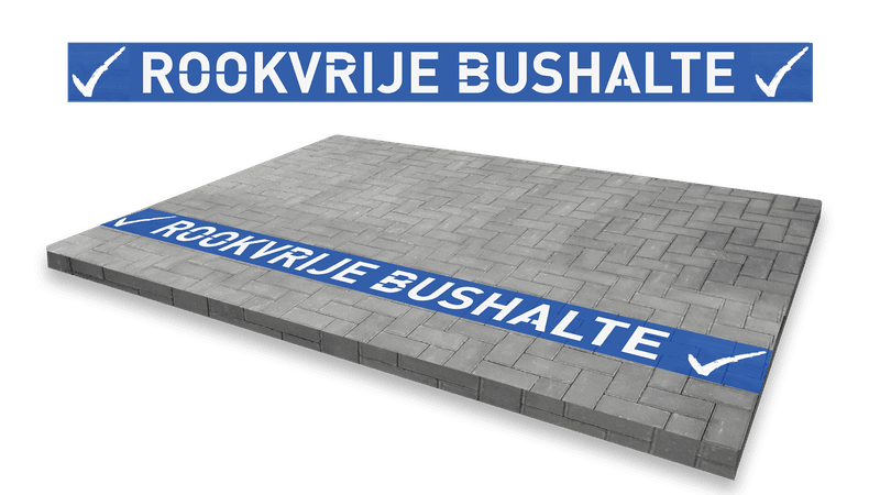 Wegmarkering Rookvrije Bushalte - wegenverf