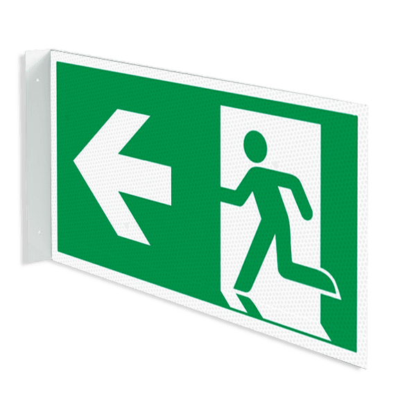 Panneau de sortie de secours | Standard ISO 7010 plat réfléchissant