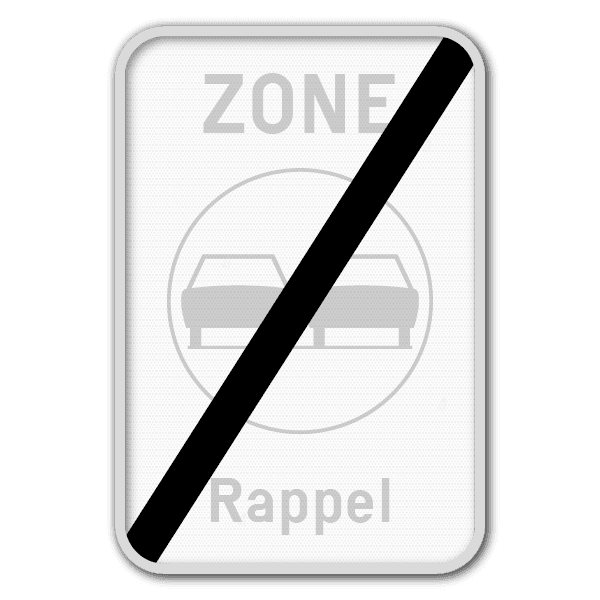 Signification Panneau de signalisation ZC35T/ - Fin de la zone de ...