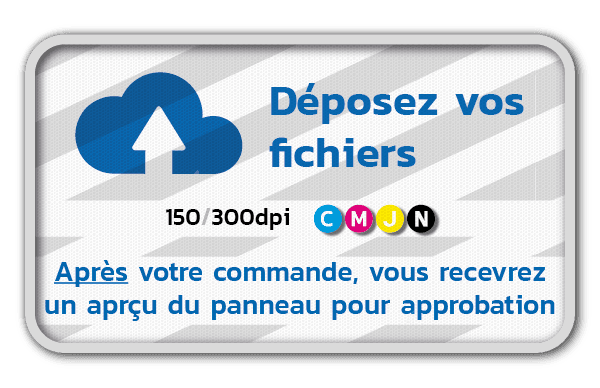 Panneau d'information G2000 -1800x800mm réfléchissant avec votre propre impression