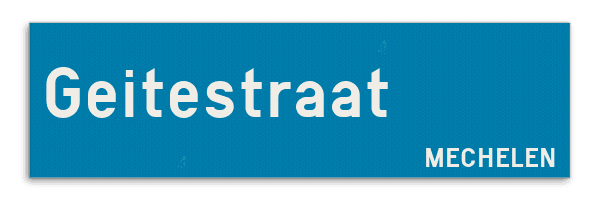 Personaliseerbaar straatnaambord Mechelen