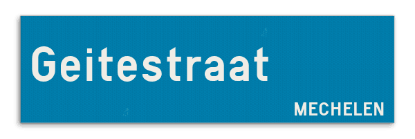 Straatnaambord Mechelen