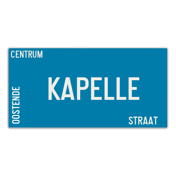 Personaliseerbaar straatnaambord Oostende