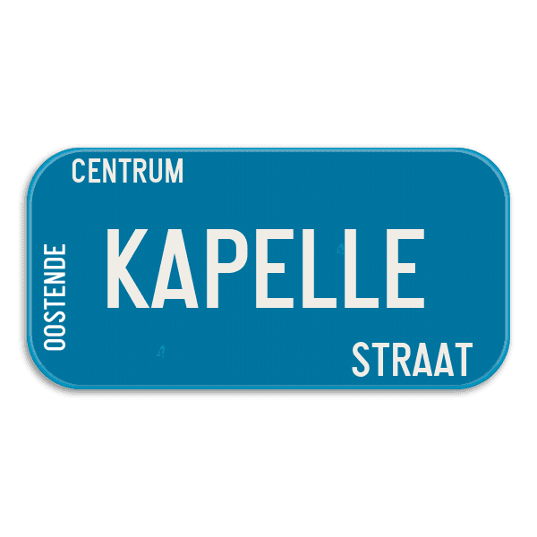 Personaliseerbaar SB250 straatnaambord Oostende