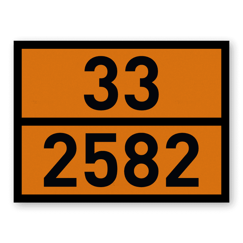 Panneau ADR orange Identification des substances dangereuses