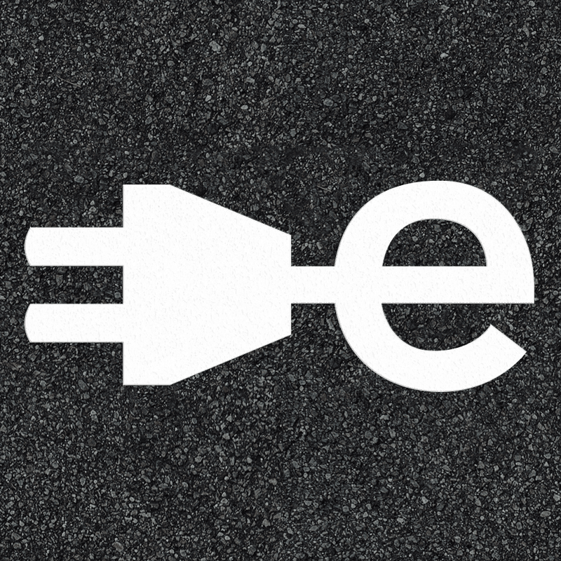 Marquage thermoplastique - Borne de recharge pour voiture électrique