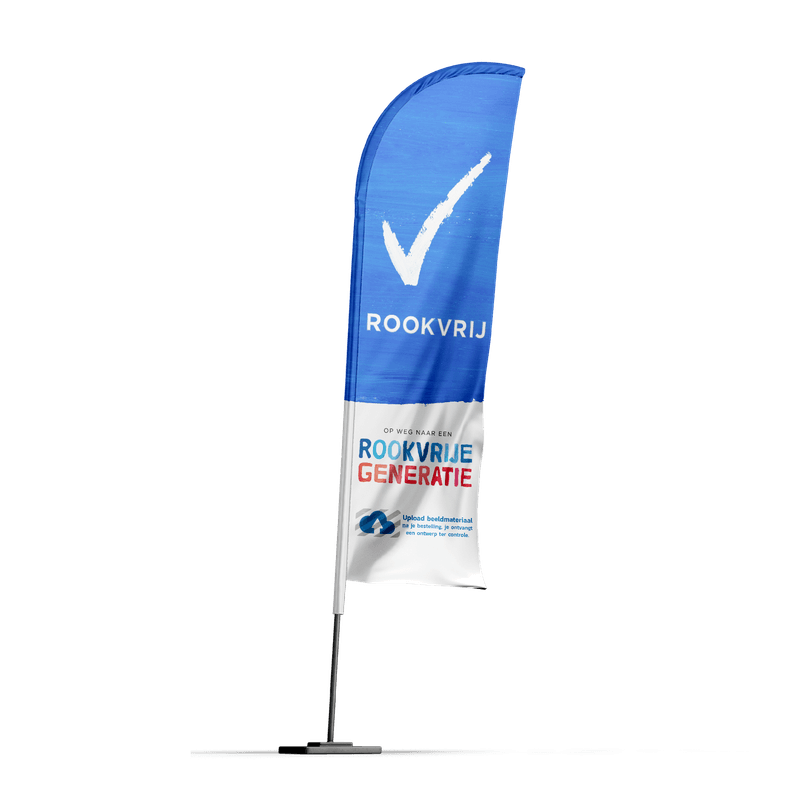 Beachflag 800x2200mm - Rookvrije Generatie