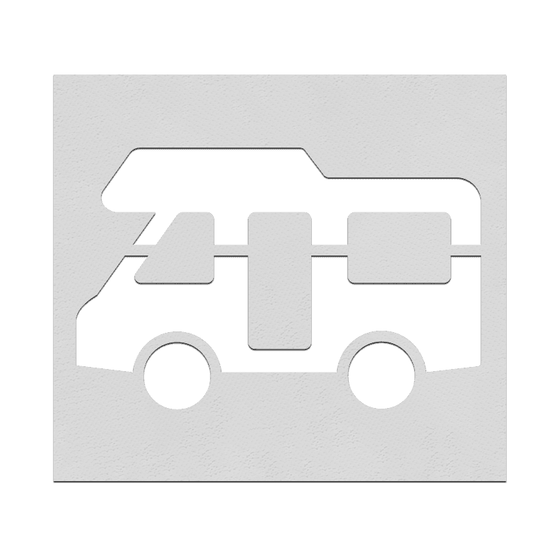 Pochoir camping-car - plusieurs dimensions