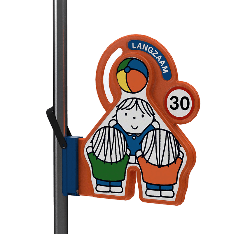 Stickerset voor langzaam rijden paalbord Dick Bruna - reflecterend