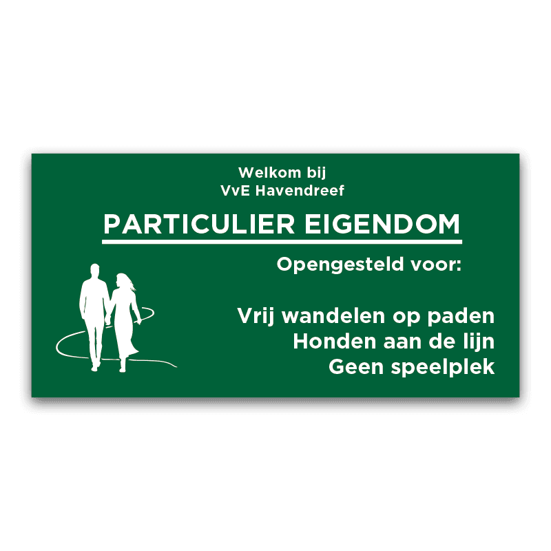 Opengesteld bord - 400x200x2mm Alupanel - Klasse 1 reflecterend