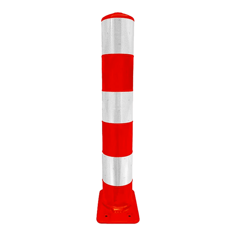 Flexpost BB21 rood wit - Flexibele zuil Ø160x1000mm - reflecterend klasse 3