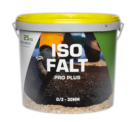 IsoFalt Pro Plus koudasfalt 0/3 25kg - Asfaltreparaties tot 30mm diep