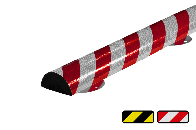 Stootbescherming kunststof - Ø70mm type C+ - lengte 1 meter - schroefbaar/reflecterend