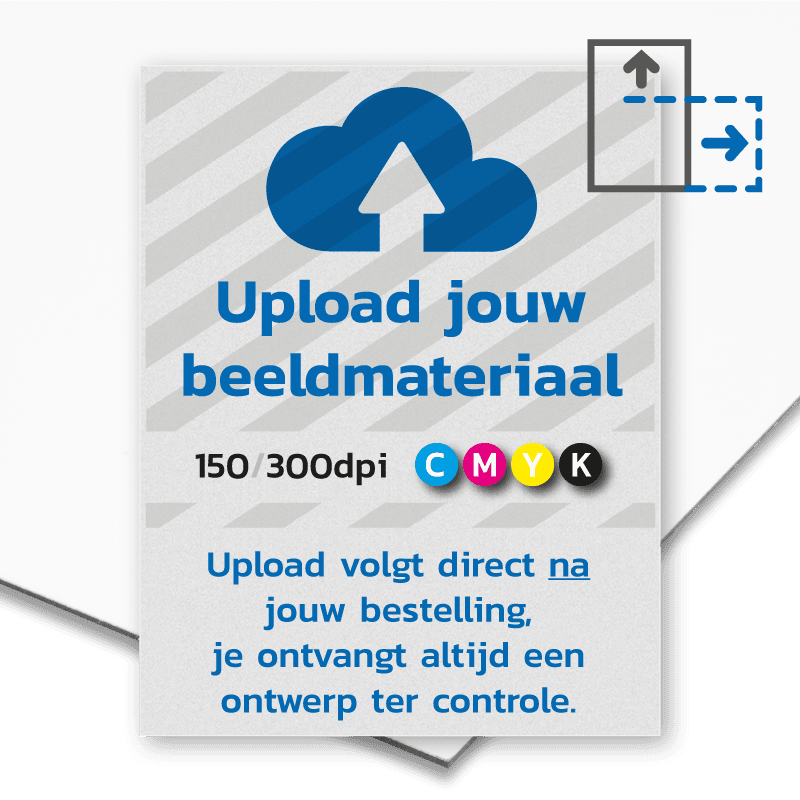 Bordpaneel geschuimd PVC wit RAL 9003 - met eigen ontwerp / logo